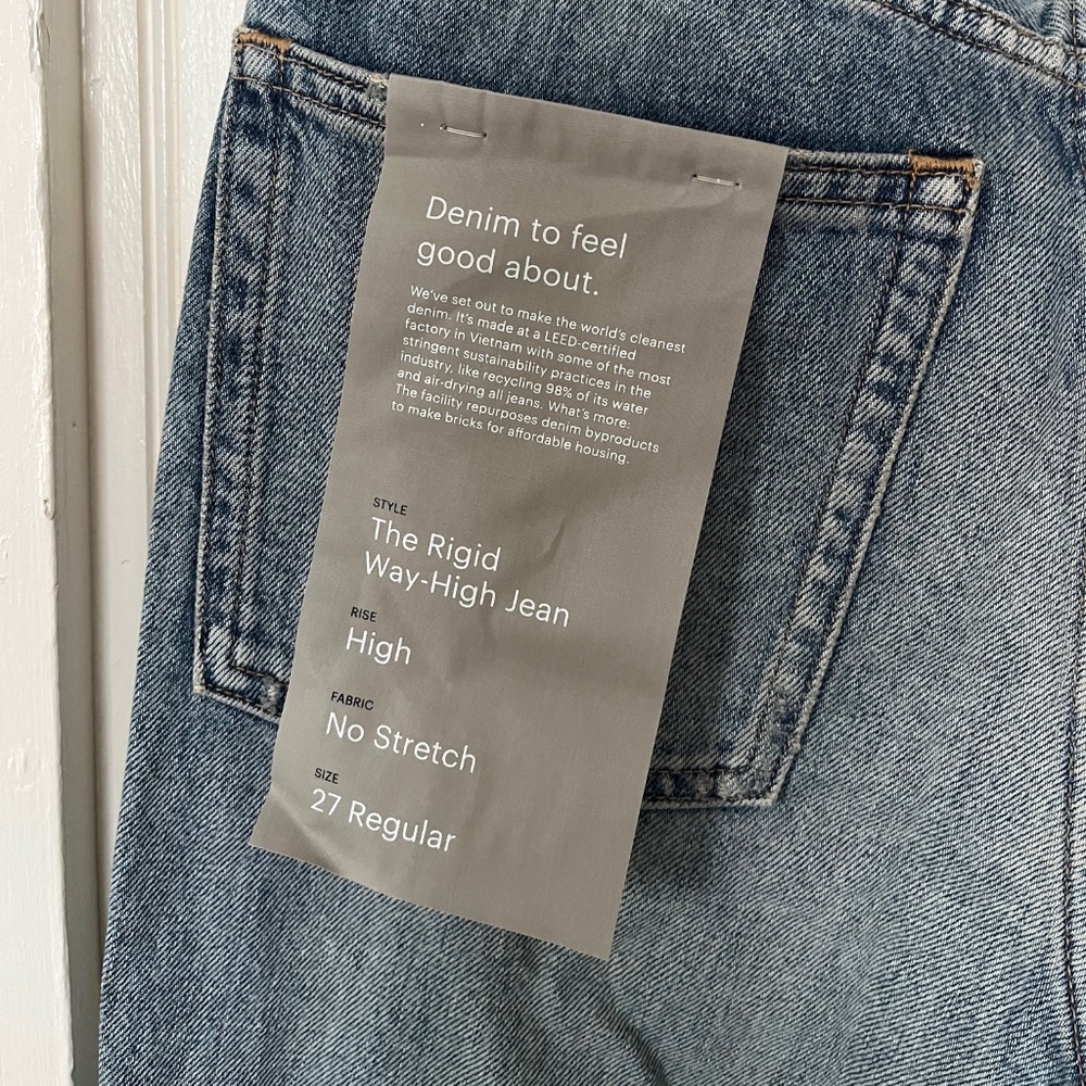 NWT Everlane Organic Rigid Way-High Jeans - Picture 7 of 8